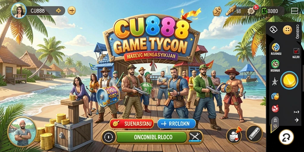 Screenshot CU888 menampilkan gameplay Tycoon yang menarik dan menantang.