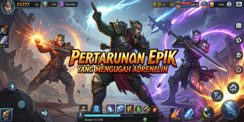 Gameplay seru dengan pertarungan epik di CV777.