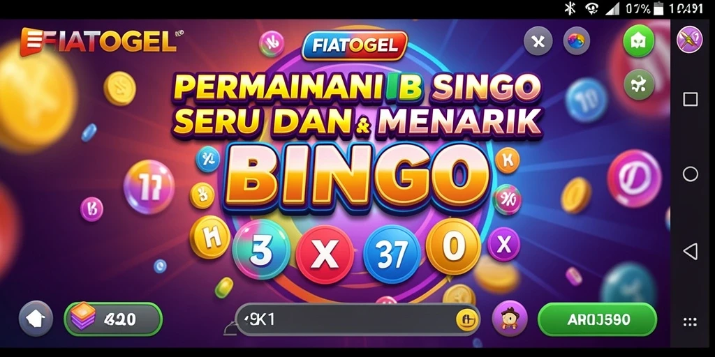 Tampilan permainan Bingo yang menarik dan interaktif.