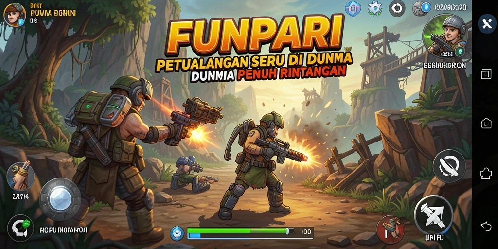 Screenshot menarik dari gameplay petualangan seru FUNPARI.