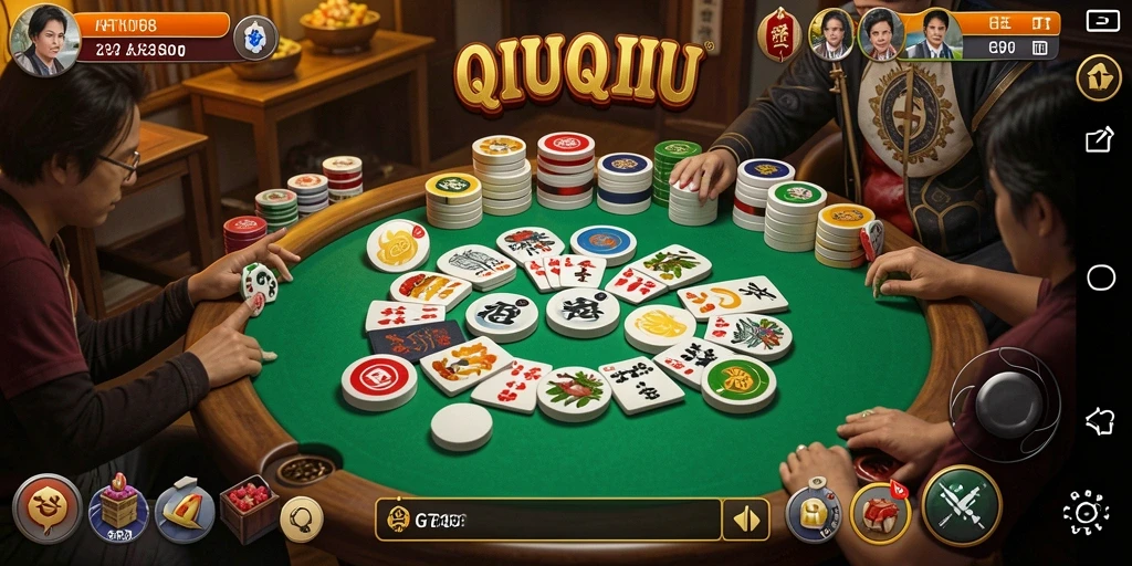 Tampilan gameplay menarik dari GT108 yang menampilkan kartu QiuQiu.