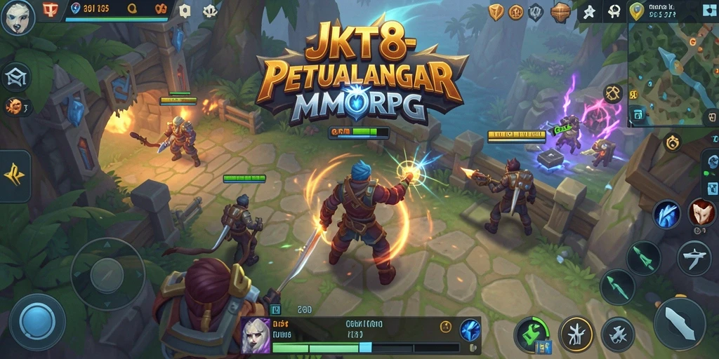 Tampilan gameplay seru dari JKT8 dalam dunia MMORPG.