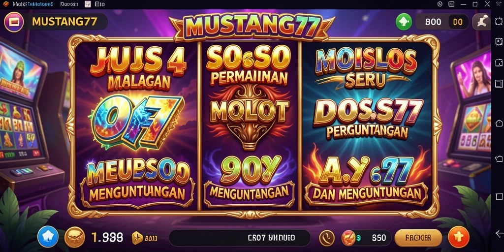 Tampilan gameplay slot yang menarik di MUSTANG77.