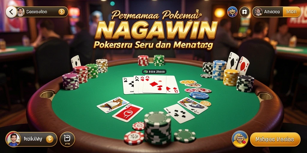 Tampilan gameplay poker yang seru di NAGAWIN.