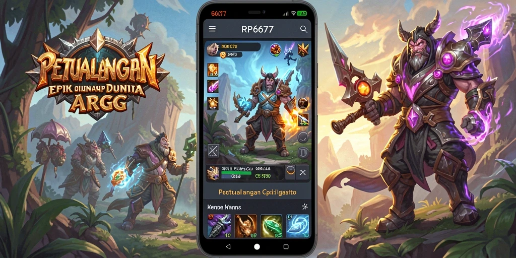 Tampilan gameplay RP6677 yang seru dalam petualangan ARPG.