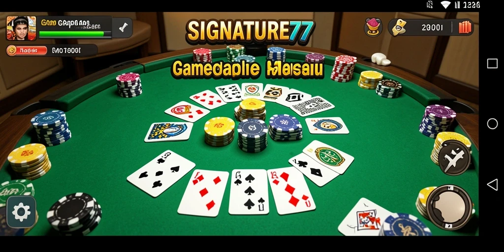 Tampilan gameplay seru dan interaktif dari SIGNATURE77.