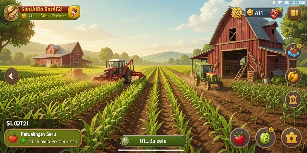 Tampilan gameplay menarik di dunia pertanian SLOT21.