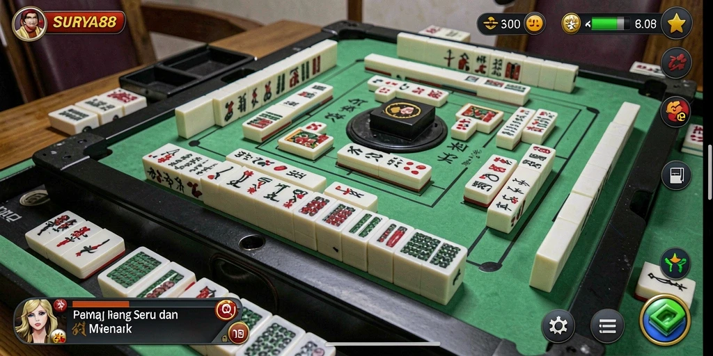 Screenshot gameplay SURYA88 menampilkan papan Mahjong yang menarik.