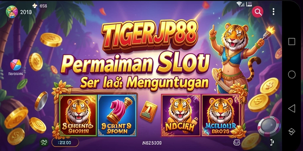 Tampilan gameplay Slot yang menarik dan dinamis di TIGERJP88.