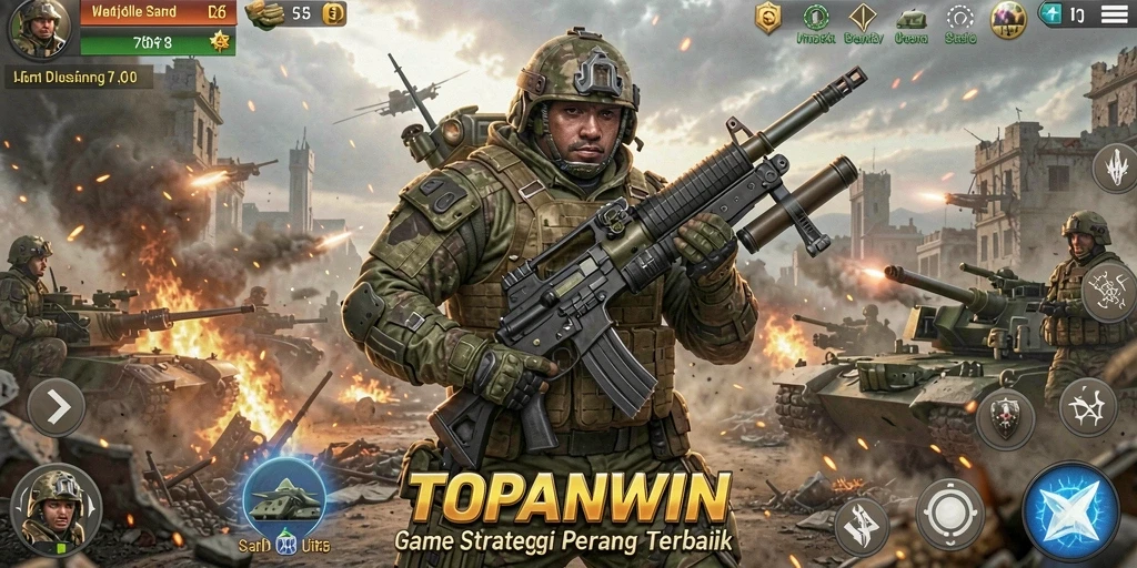 Tangkapan layar gameplay <strong>TOPANWIN</strong> menampilkan aksi pertempuran mendebarkan.