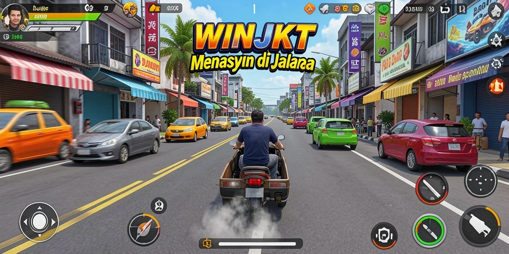 Tangkapan layar gameplay yang menunjukkan aksi balapan mendebarkan.
