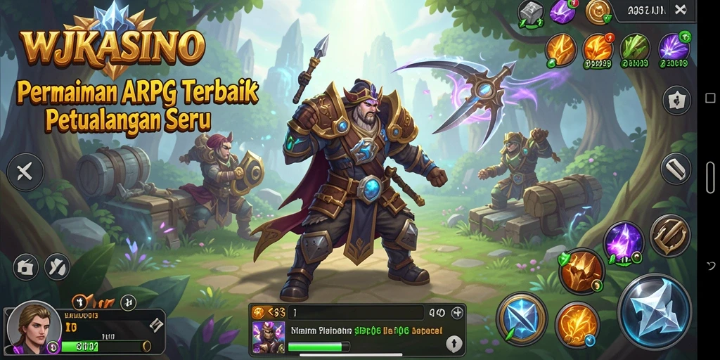 Screenshot gameplay WJKASINO menampilkan aksi pertarungan yang mendebarkan.